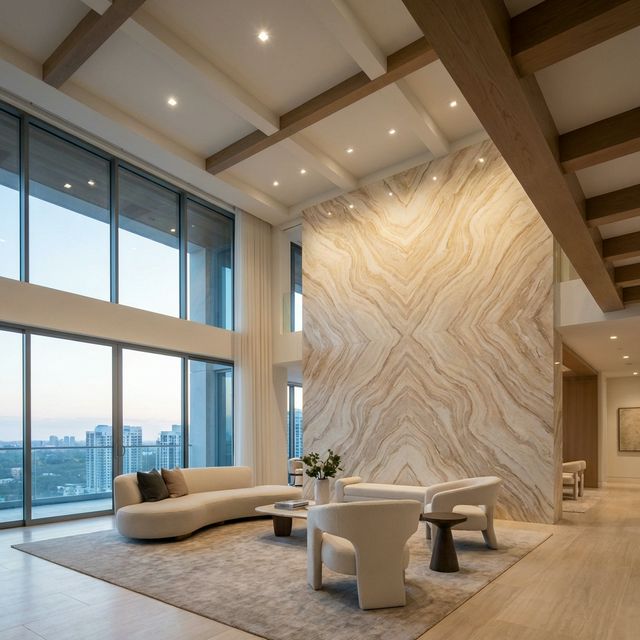 Grand marble interior by Diamond Stone